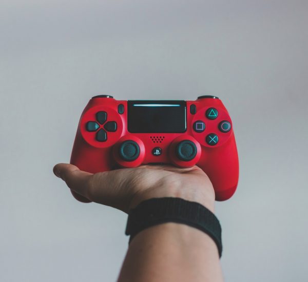 red Sony PS DualShock 4